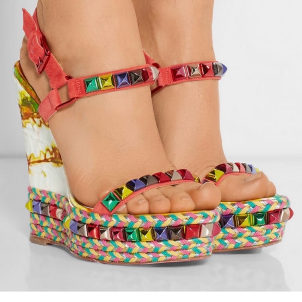 Christian Louboutin Colorful Wedge Sandals